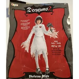Disguise Skeleton Bride Halloween Costume D/ceptions2, Child XL (14-16) (age 7+)